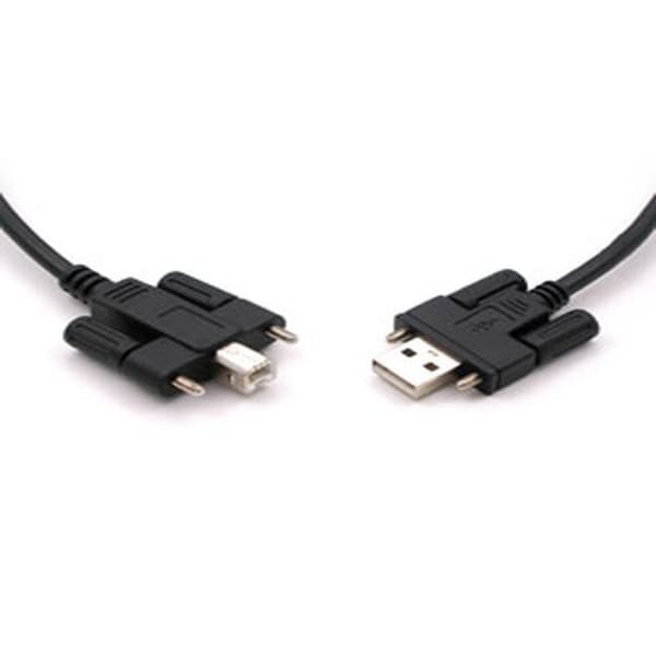 USB3.0 Cable, A to B with Locking Feature, 2M, Black